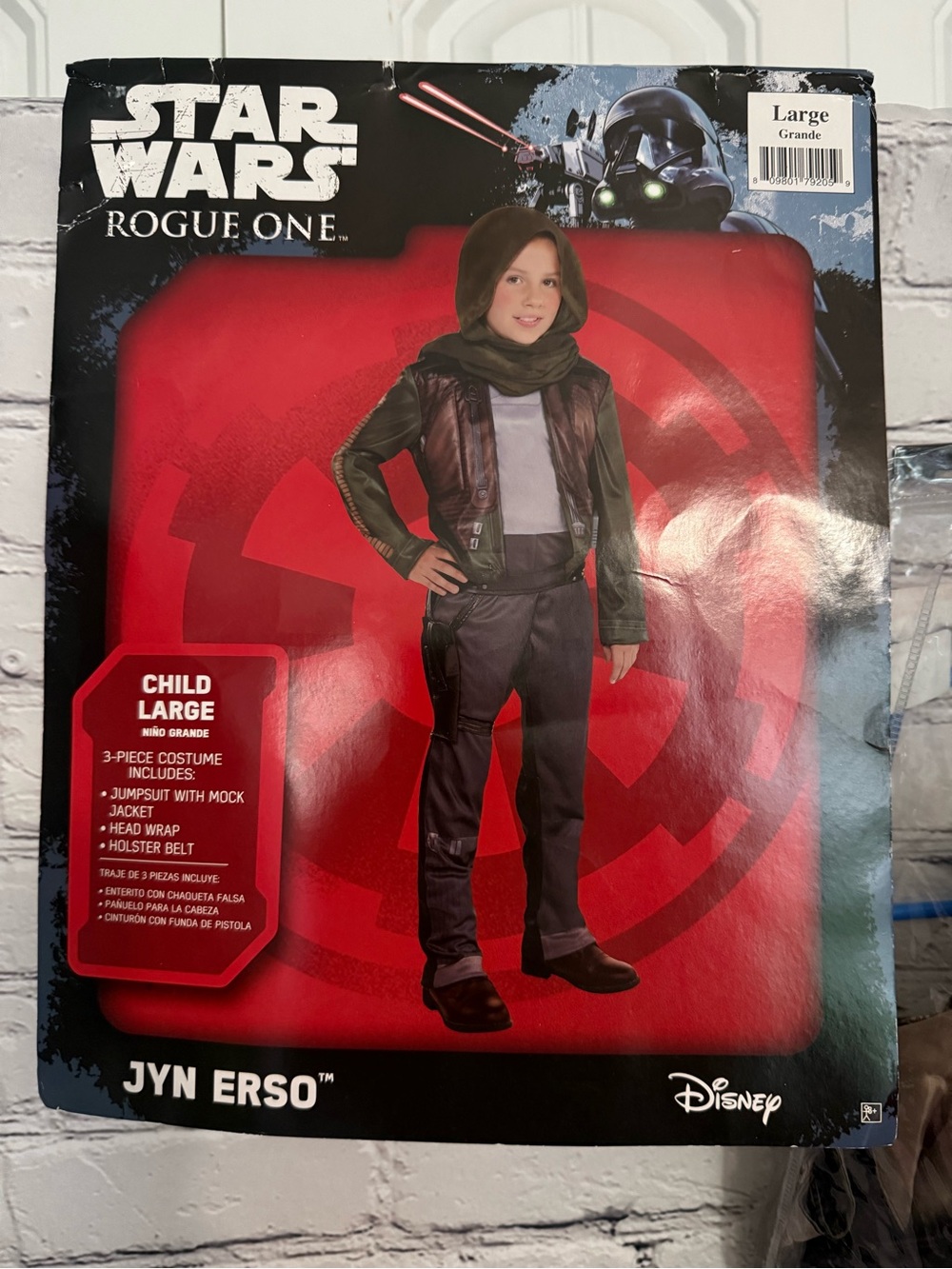 Star Wars Jyn Erso Kids Costume - Green/Brown new Halloween girls large 12-14